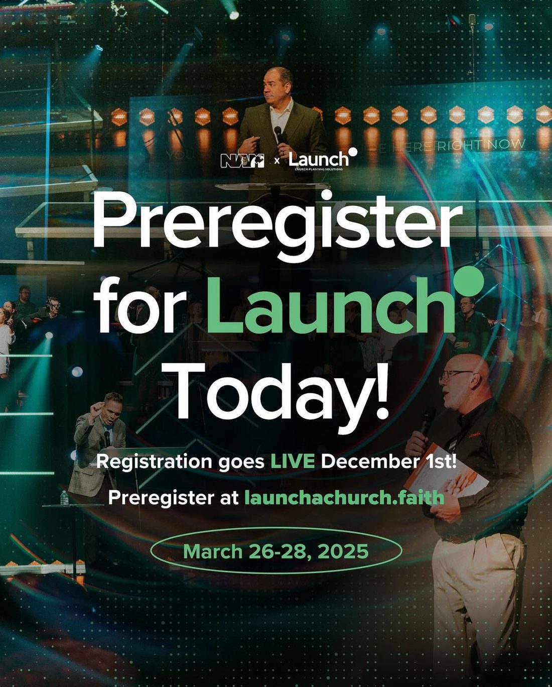 Conference pre-registration graphic for Launch